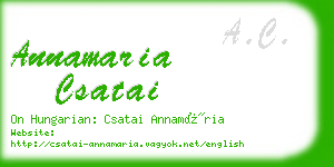 annamaria csatai business card